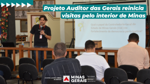 Projeto Auditor das Gerais reinicia visitas pelo interior de Minas