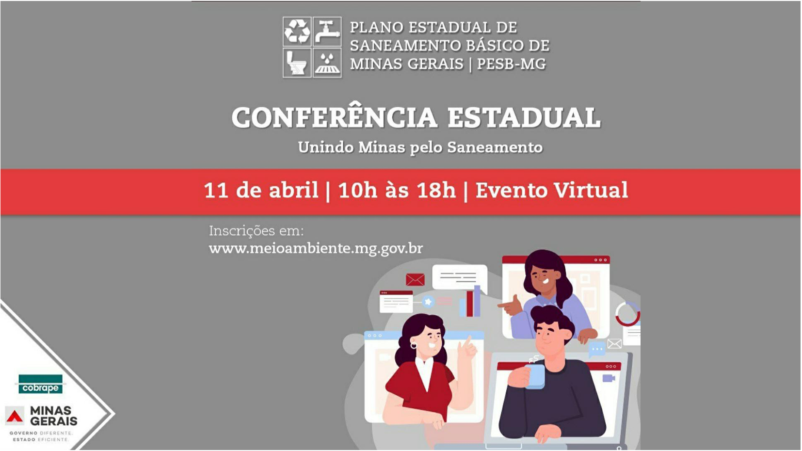Venha discutir saneamento básico com a gente! Participe da Conferência Estadual "Unindo Minas pelo Saneamento"
